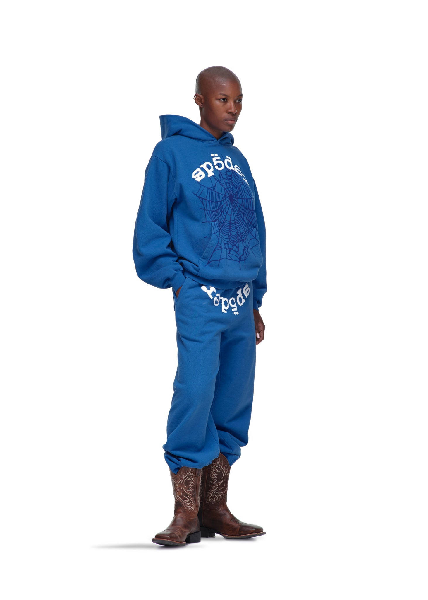 SP5DER Legacy Hoodie – Blue - Detail View 11