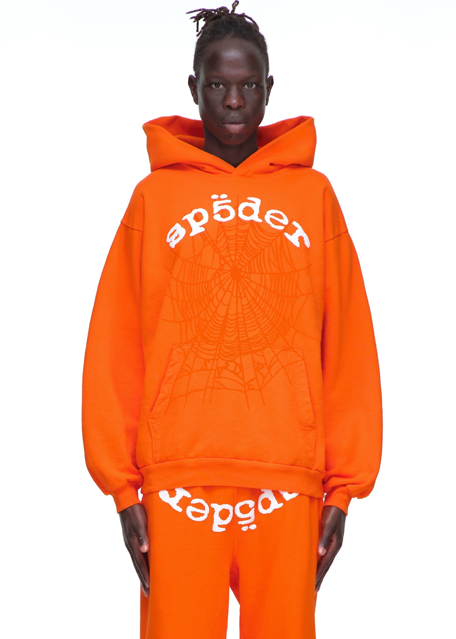 SP5DER Legacy Hoodie – Orange - Detail View 2