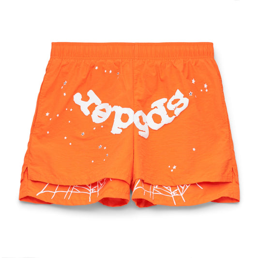 SP5DER OG Web V2 Double Layer Short in Orange