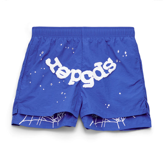 SP5DER OG Web V2 Double Layer Short in Blue