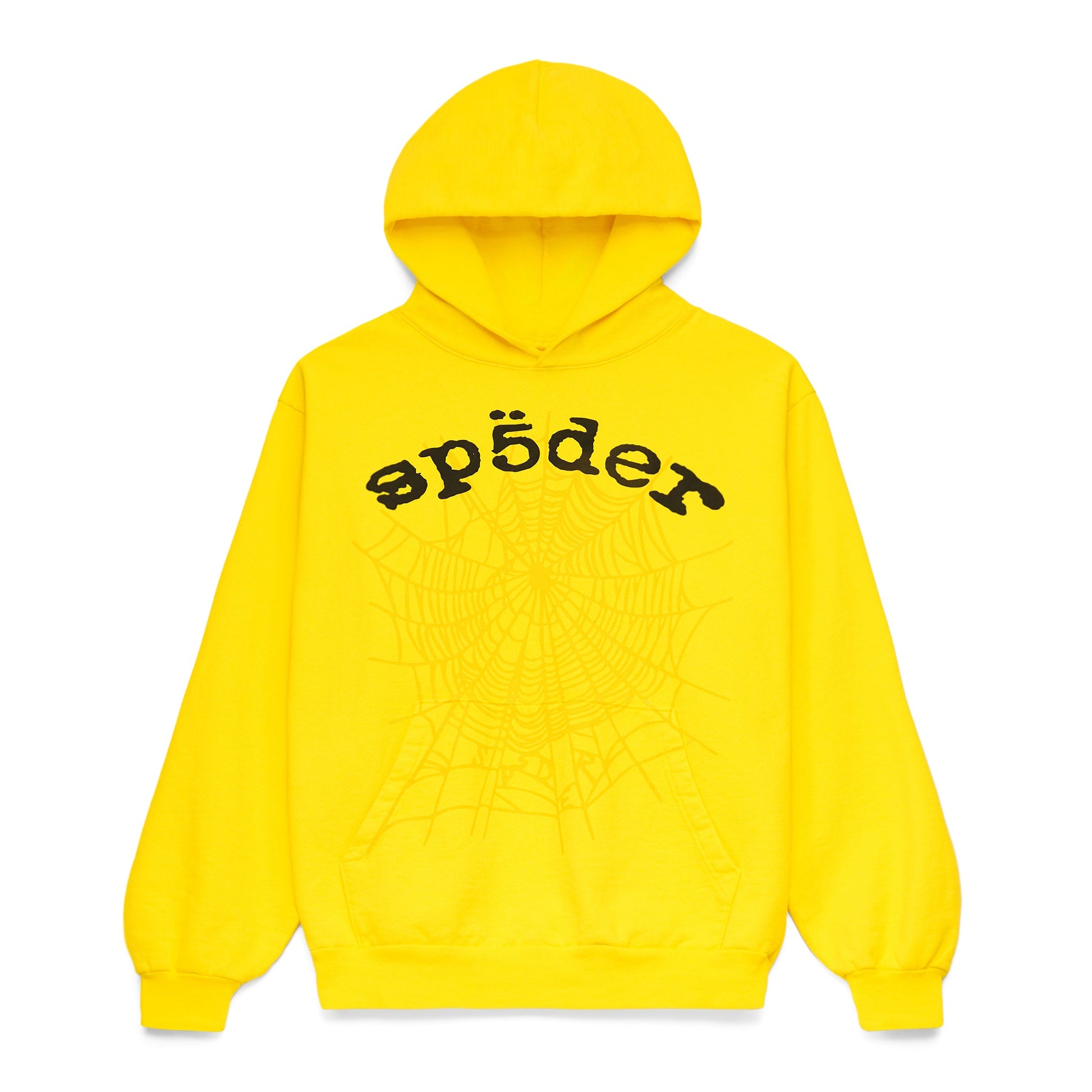 SP5DER Legacy Hoodie – Yellow - Front View