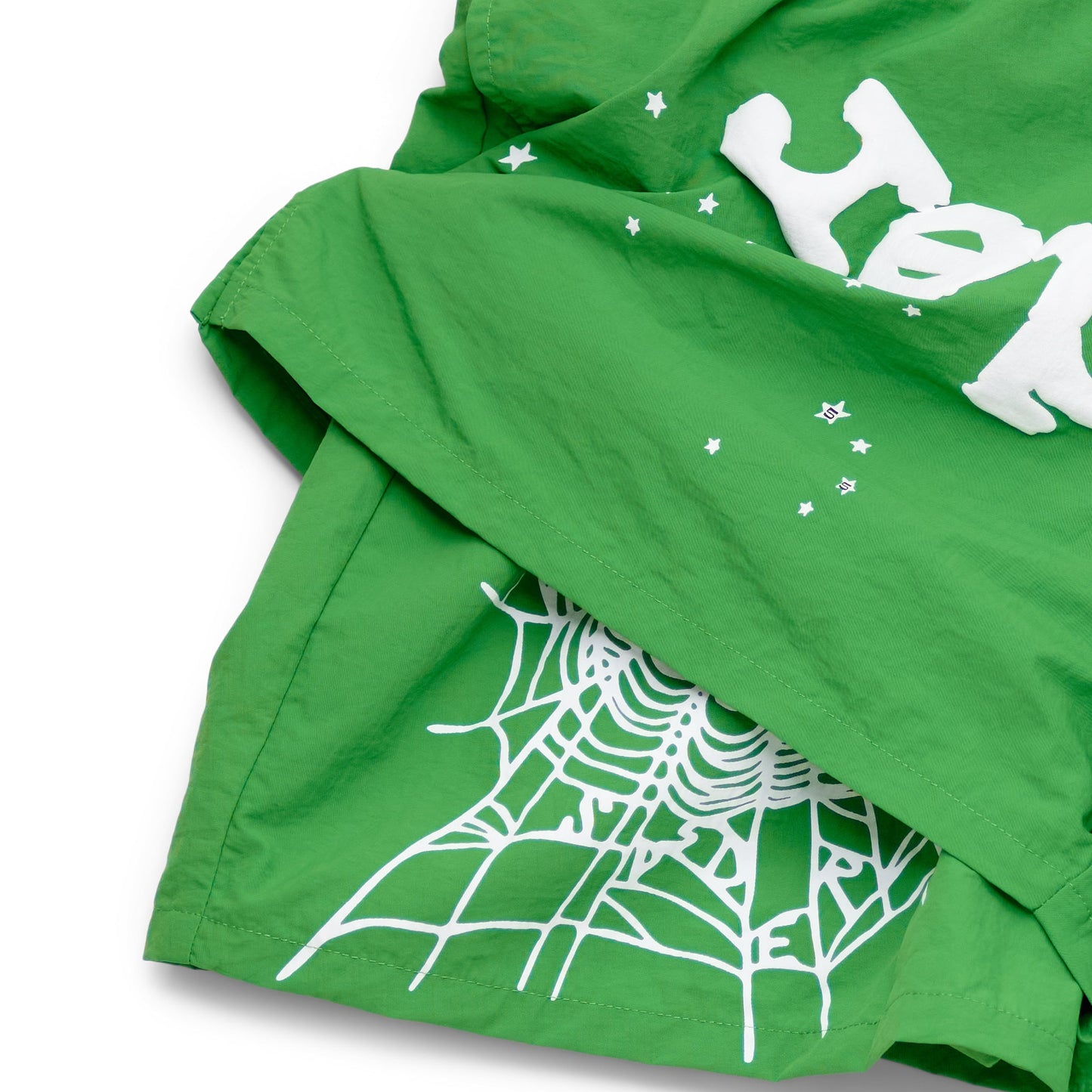 SP5DER OG Web V2 Double Layer Short in Bright Green