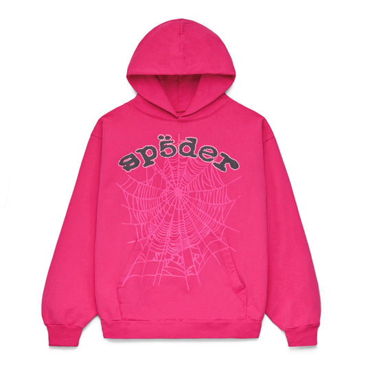 SP5DER Legacy Rhinestone Hoodie – Black - Front View