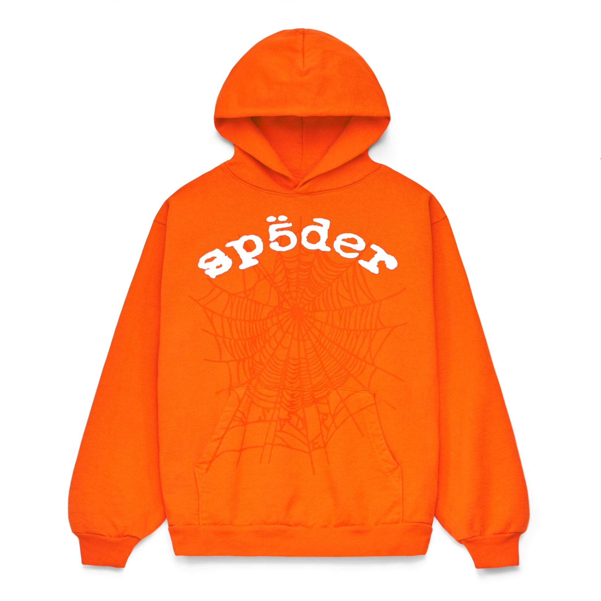 SP5DER Legacy Hoodie – Orange - Front View