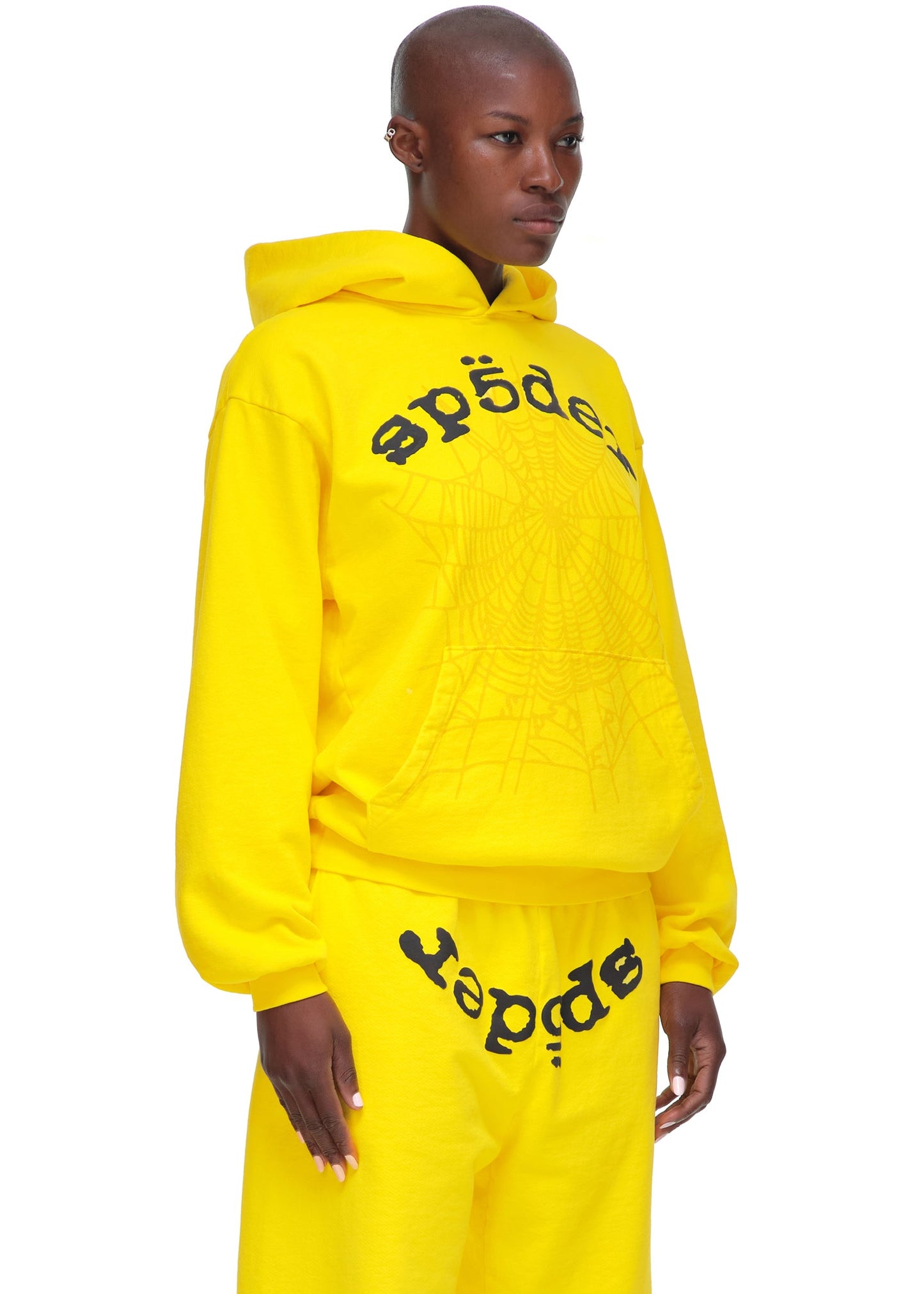SP5DER Legacy Hoodie – Yellow - Detail View 5