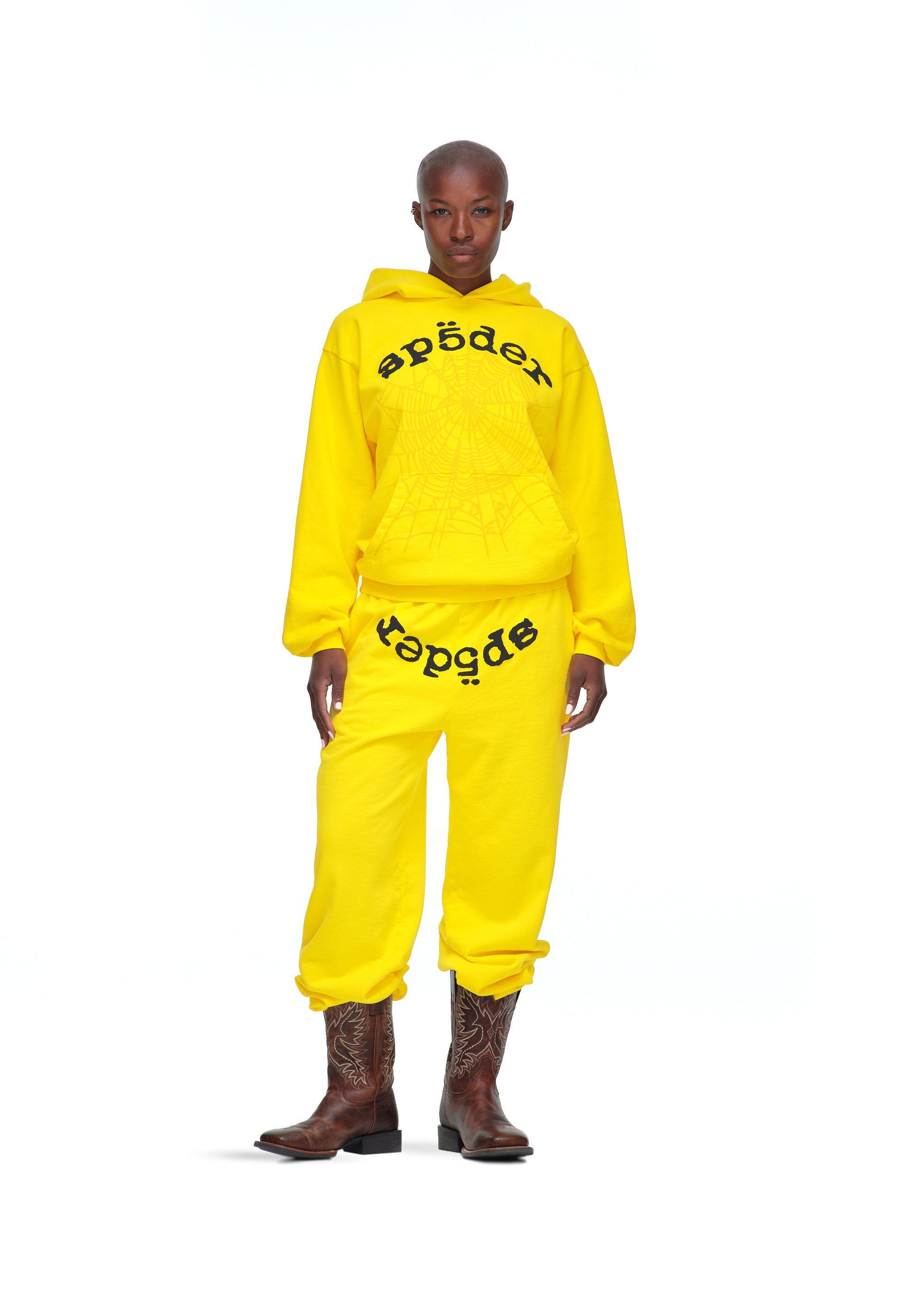 SP5DER Legacy Hoodie – Yellow - Detail View 11