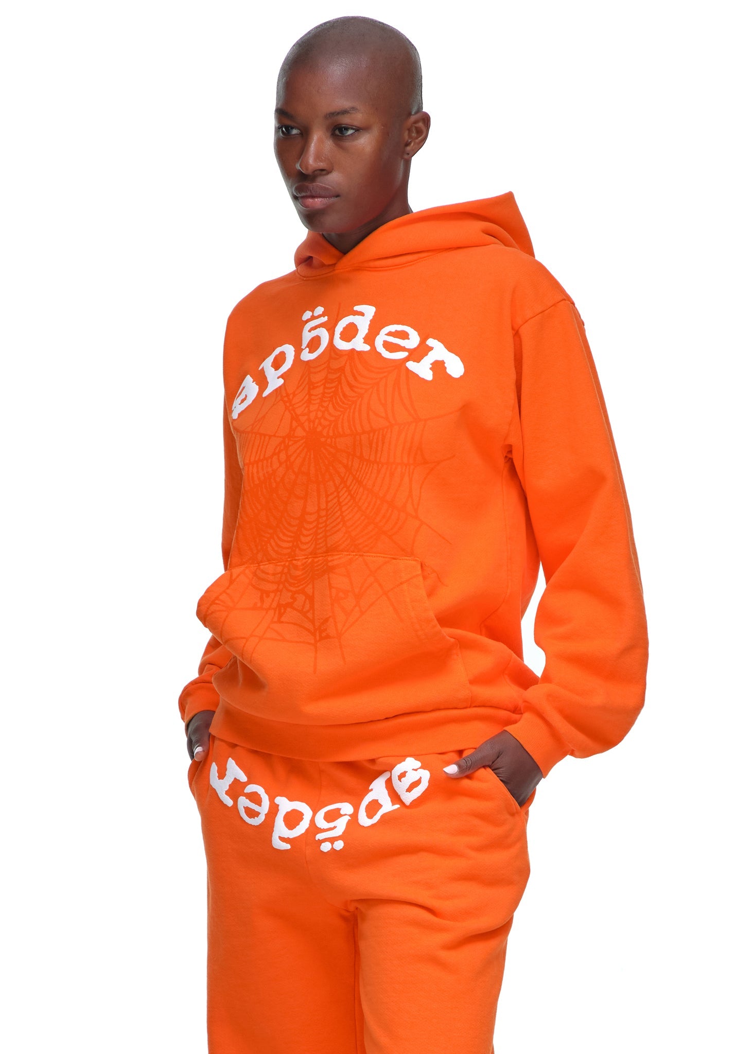 SP5DER Legacy Hoodie – Orange - Detail View 7
