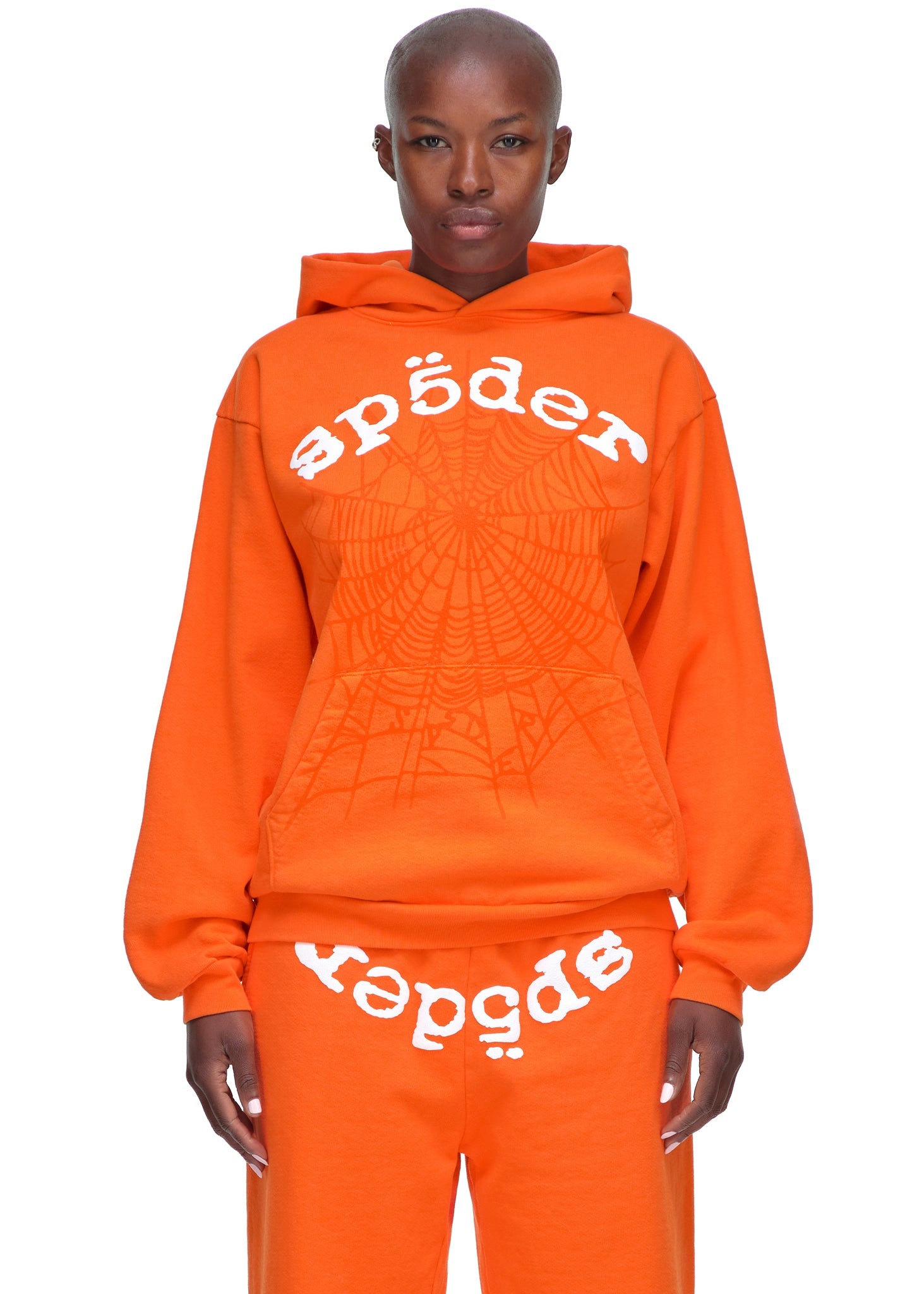 SP5DER Legacy Hoodie – Orange - Detail View 3