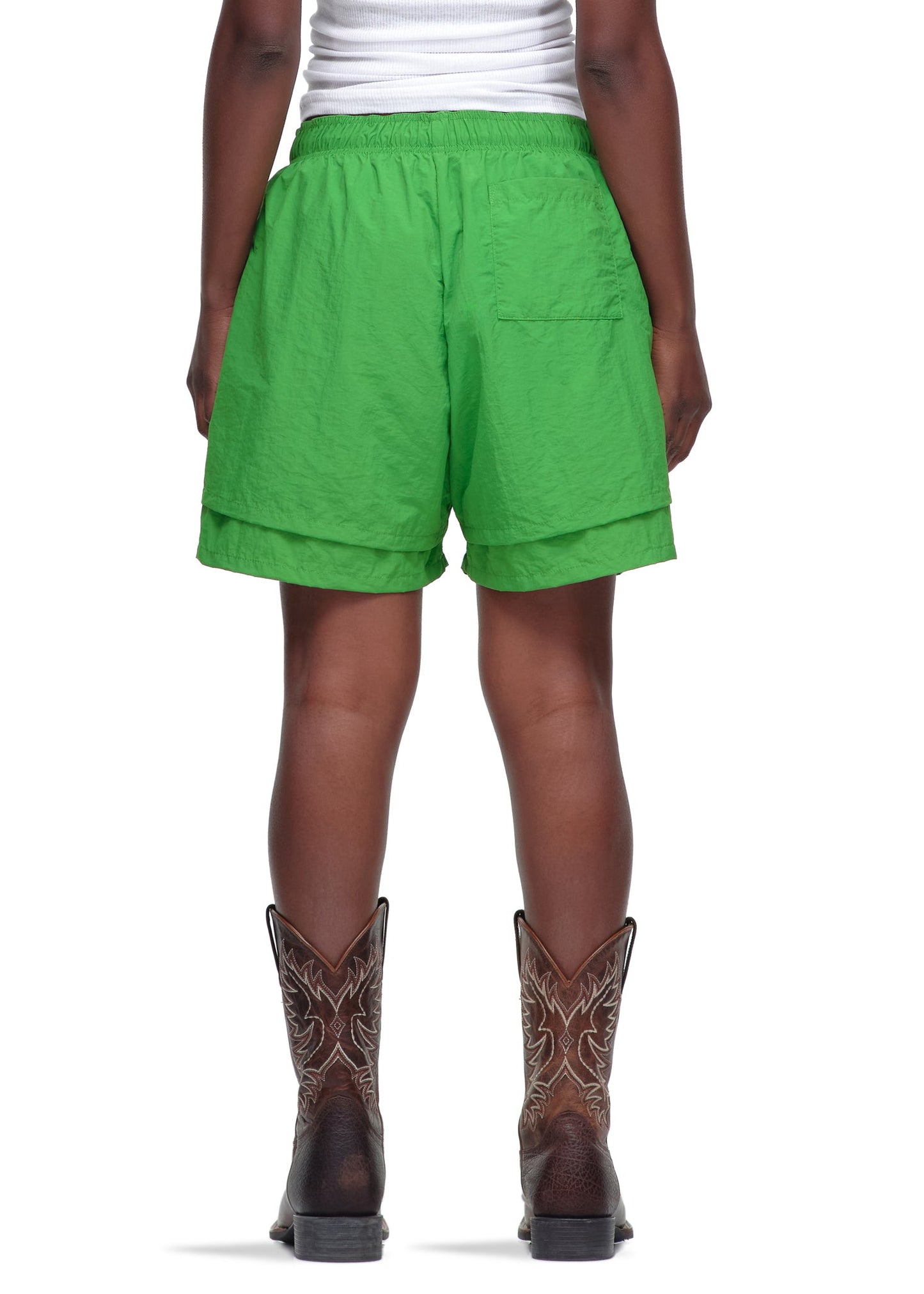 SP5DER OG Web V2 Double Layer Short in Bright Green