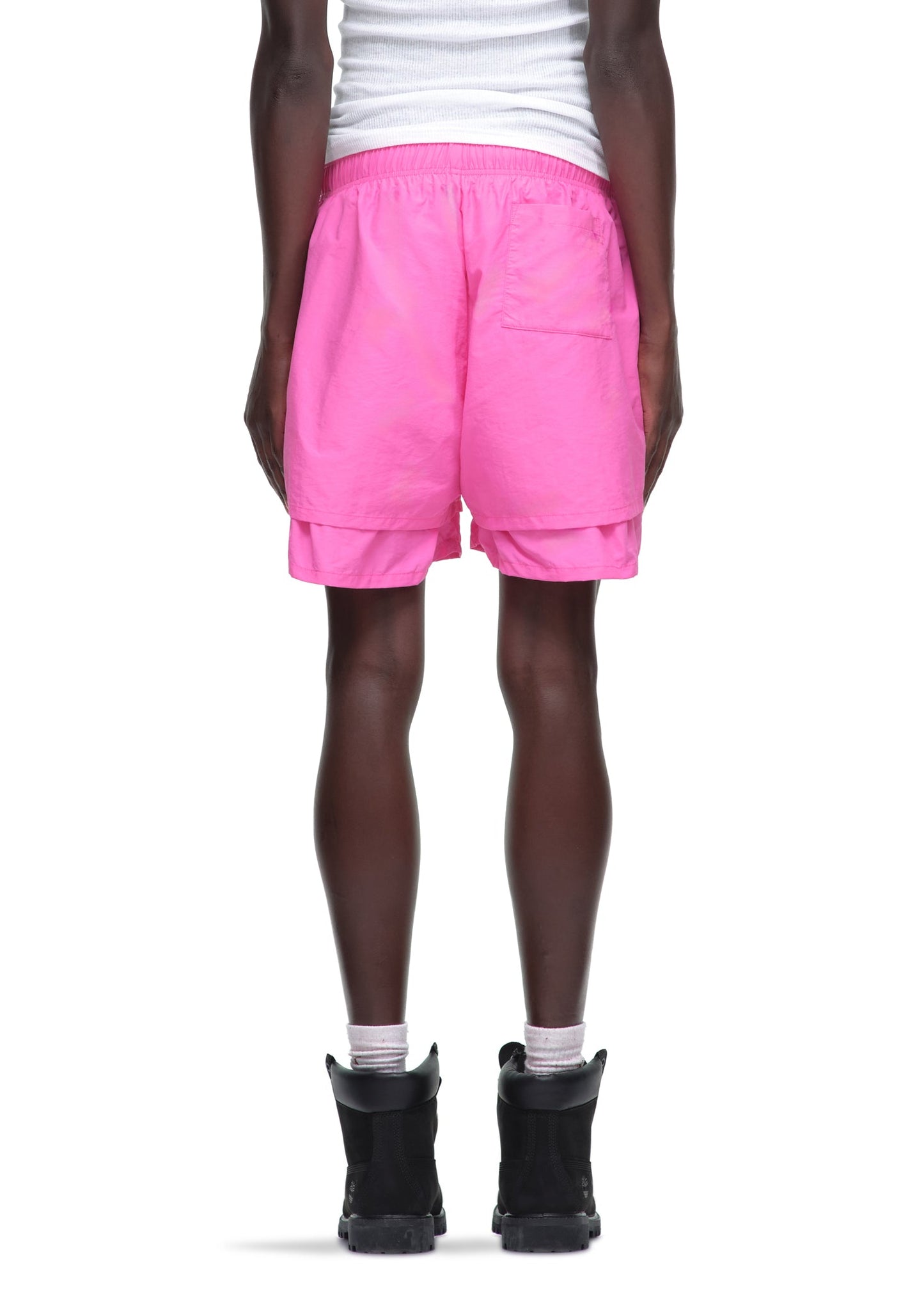 SP5DER OG Web V2 Double Layer Short in Pink