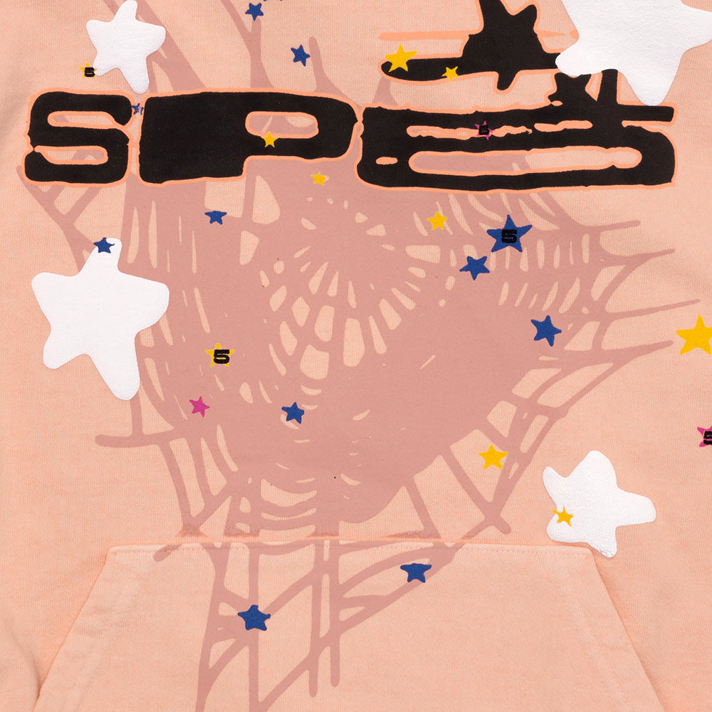 SP5DER Bellini Hoodie – Peach - Detail View 1
