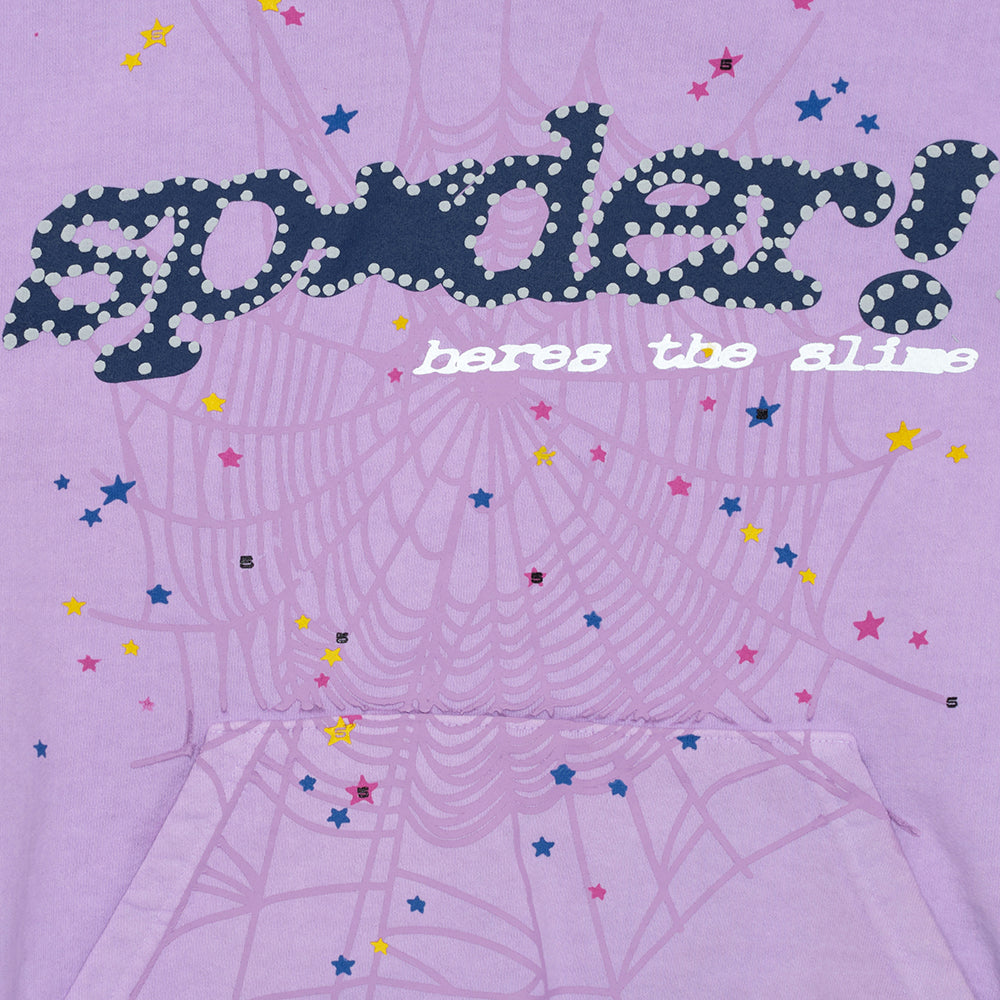 SP5DER Acai Hoodie – Purple - Detail View 1