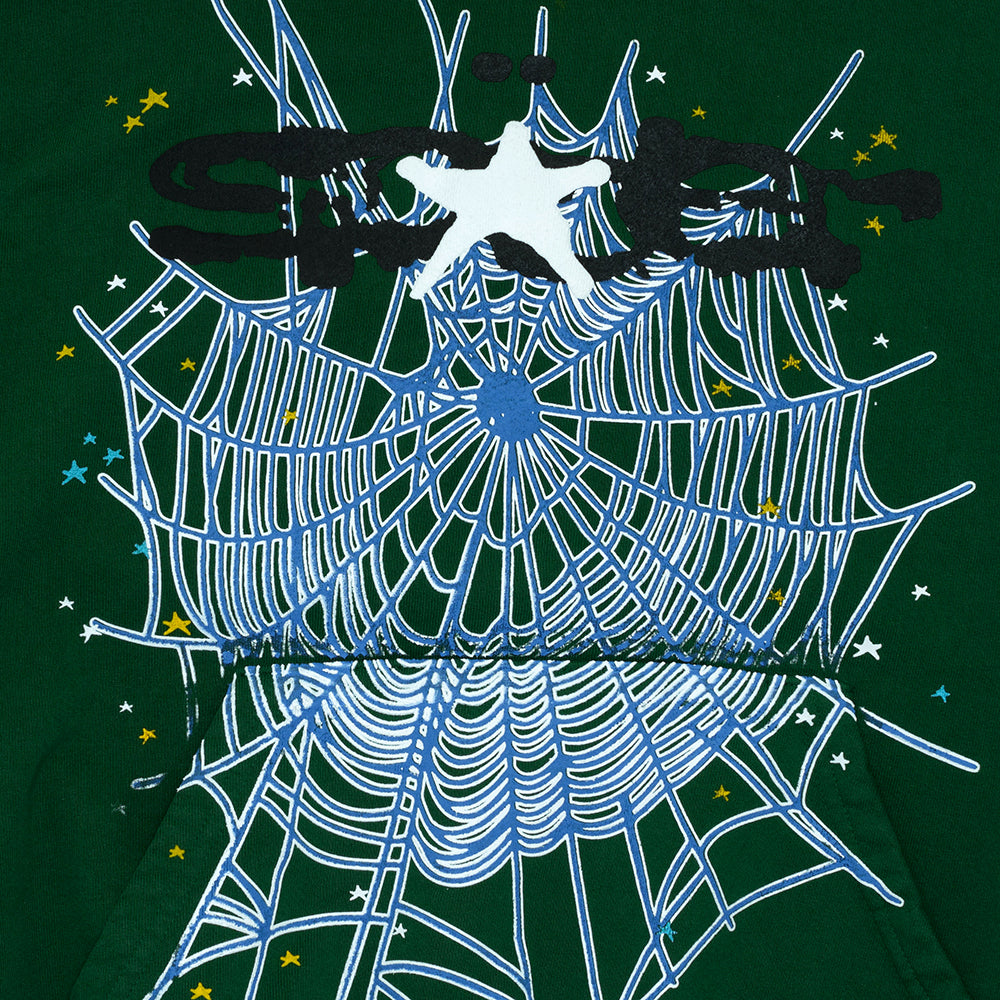 SP5DER Web Hoodie - Star Print - Detail View 1