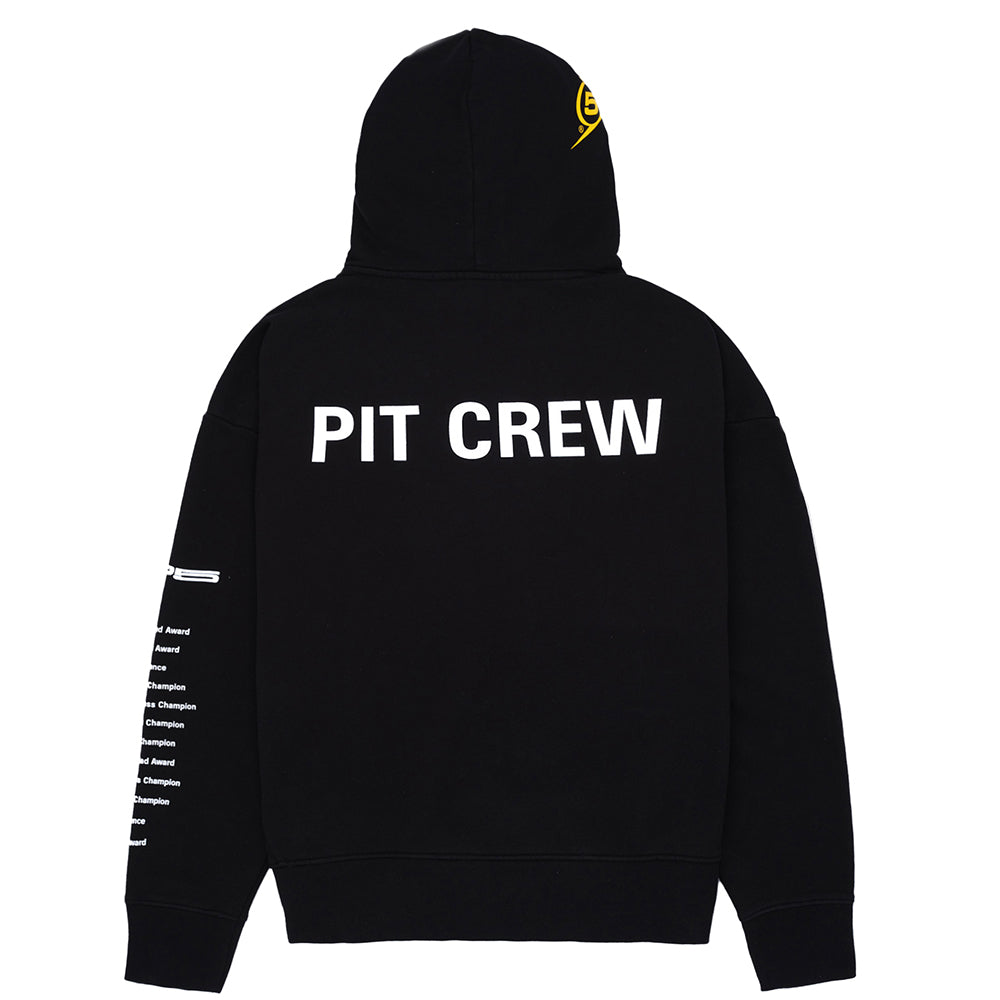 SP5DER Pit Crew Oversized Hoodie - Black - Back View
