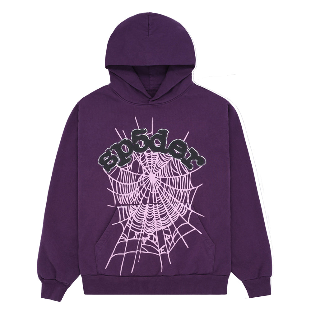 SP5DER Web Hoodie - Purple - Front View