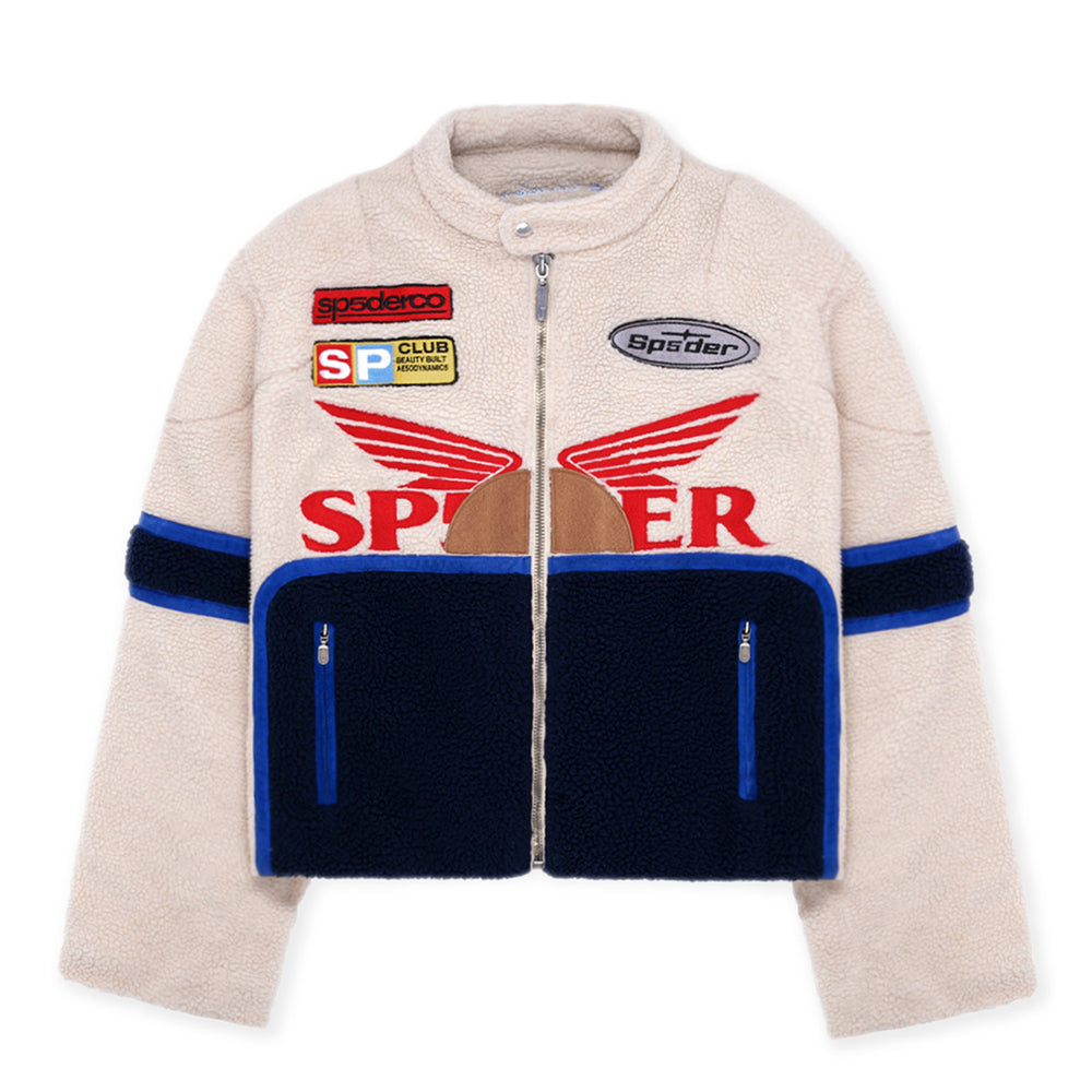 Front view of SP5DER Sherpa Cafe Racer in Beige