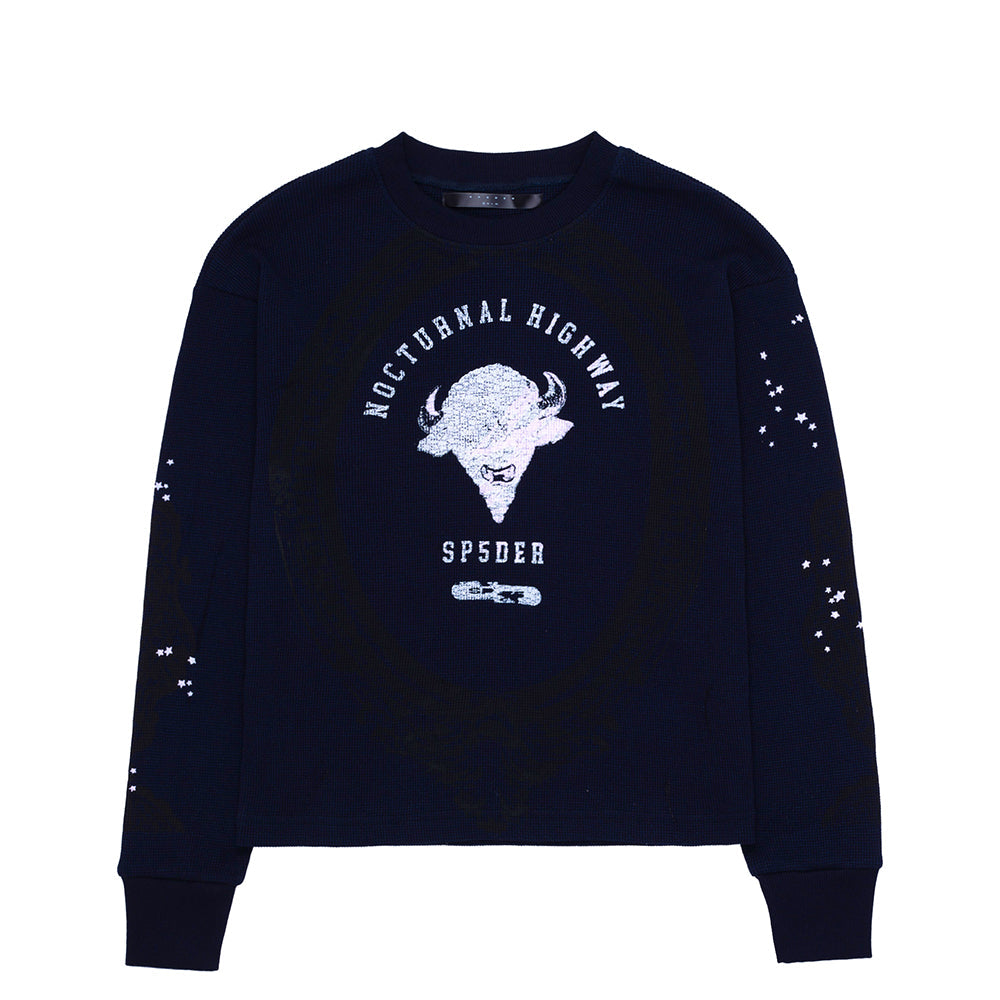 SP5DER Long Sleeve Thermal Top in Navy