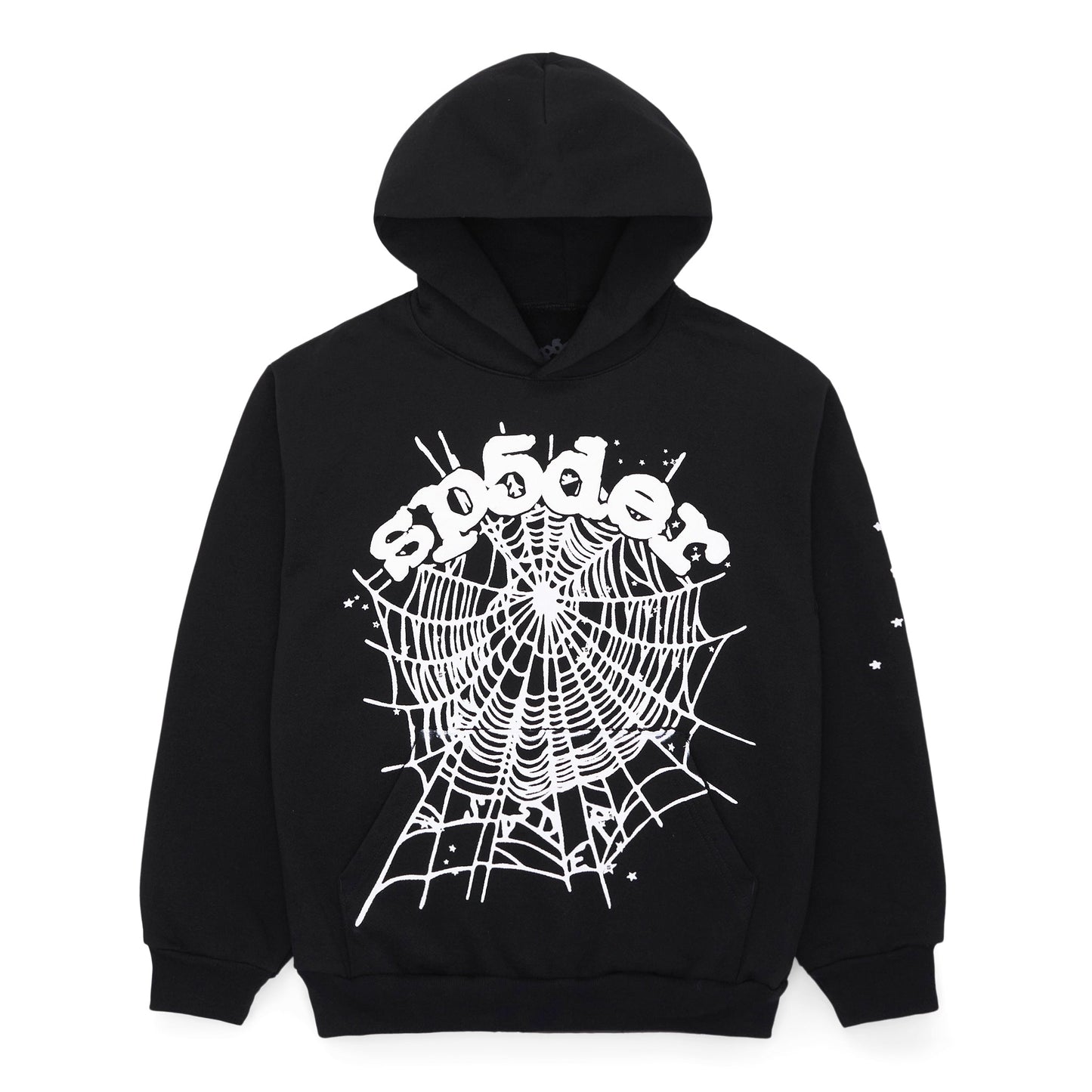 SP5DER OG Web Hoodie – Black - Front View