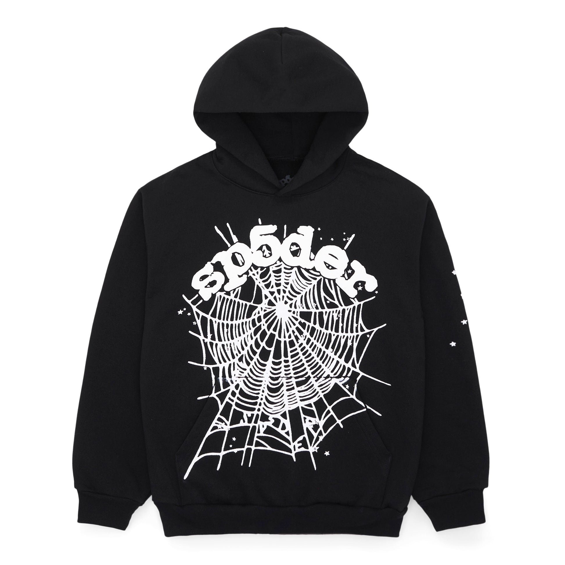 SP5DER OG Web Hoodie – Black - Front View