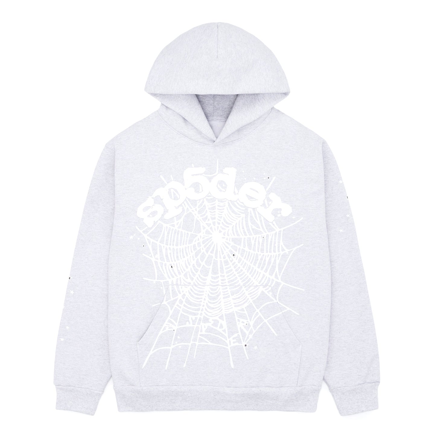 SP5DER OG Web Hoodie – Heather Grey - Front View