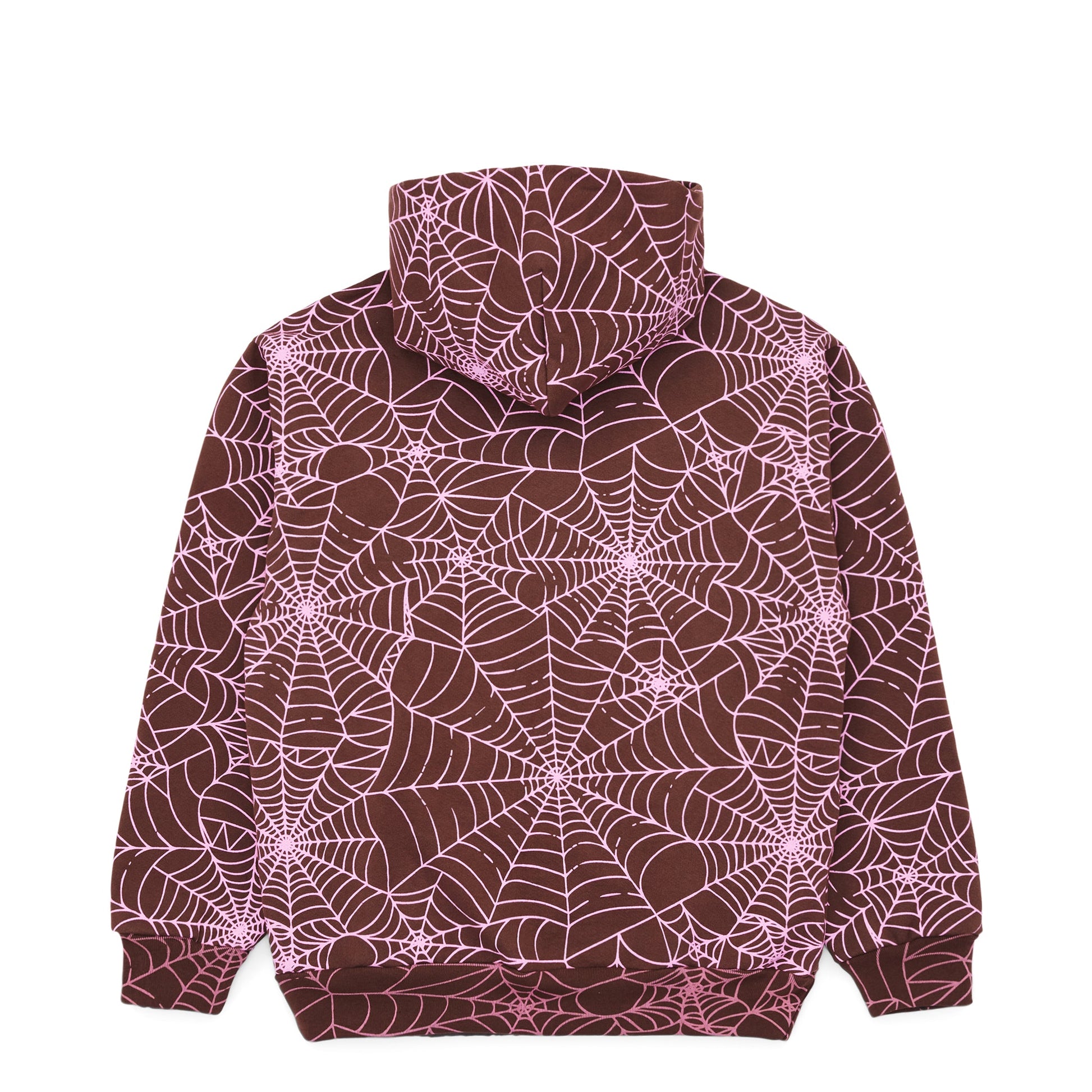 SP5DER AOP Web Hoodie – Brown - Back View