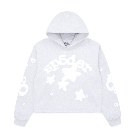 SP5DER Women's Cropped Beluga Hoodie - Front View