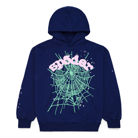 SP5DER OG Web Hoodie – Blue - Front View