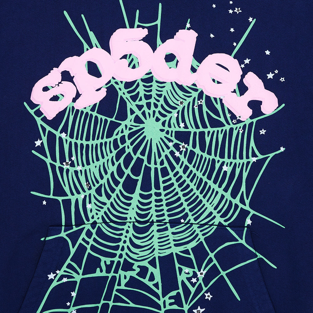 SP5DER OG Web Hoodie – Blue - Detail View 1