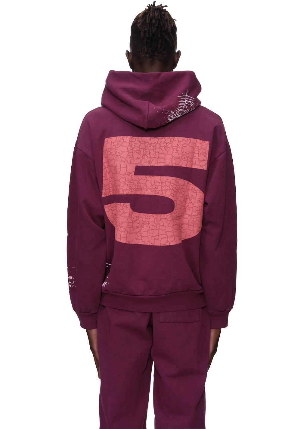 SP5DER Nocturnal Highway Hoodie – Red - Detail View 6