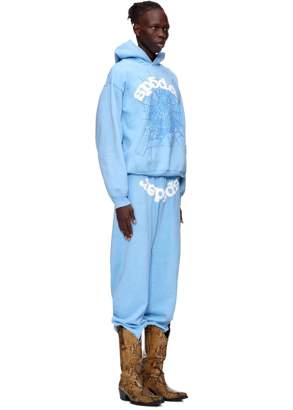 SP5DER Web Hoodie - Sky Blue - Detail View 1
