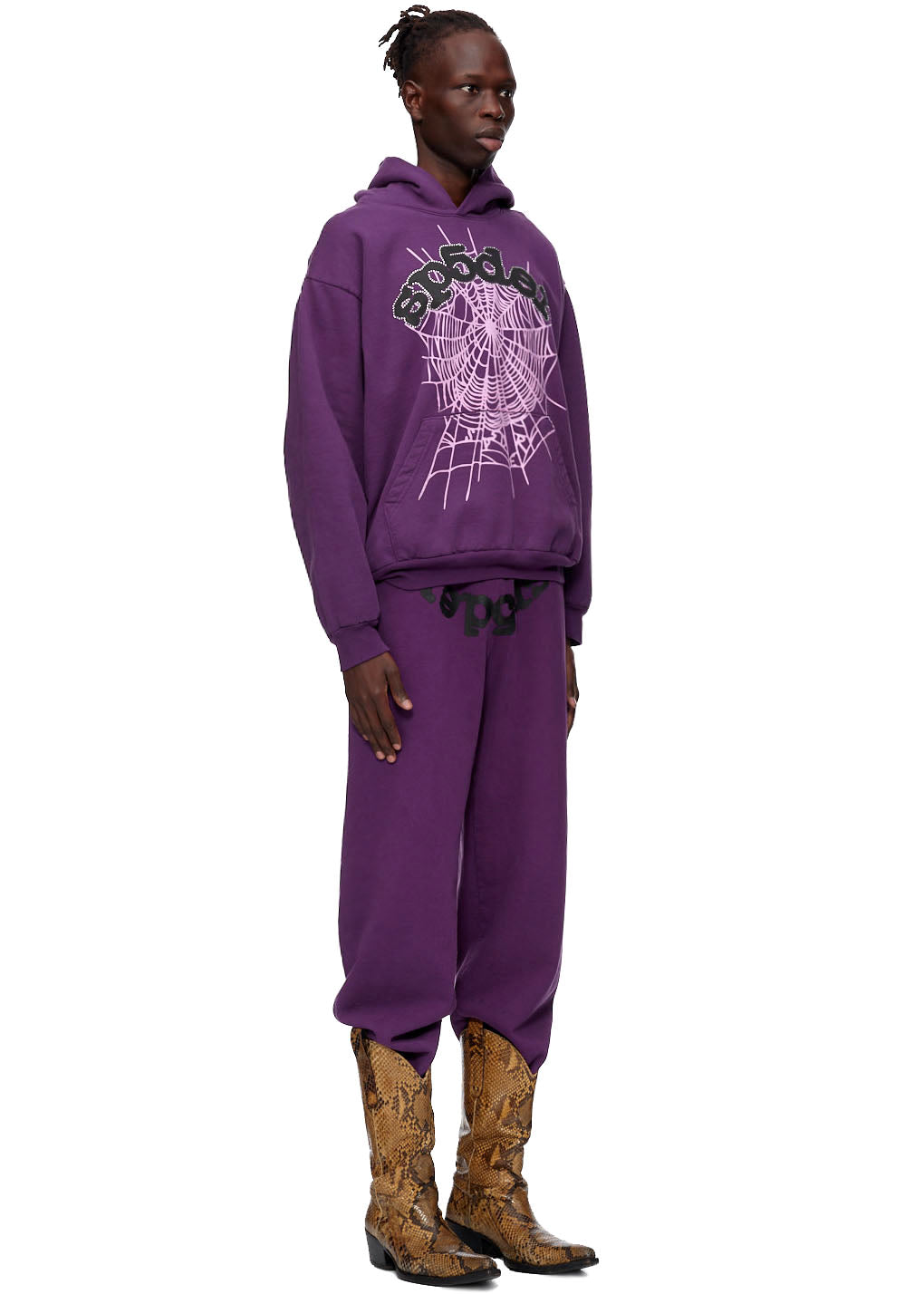 SP5DER Web Hoodie - Purple - Detail View 3