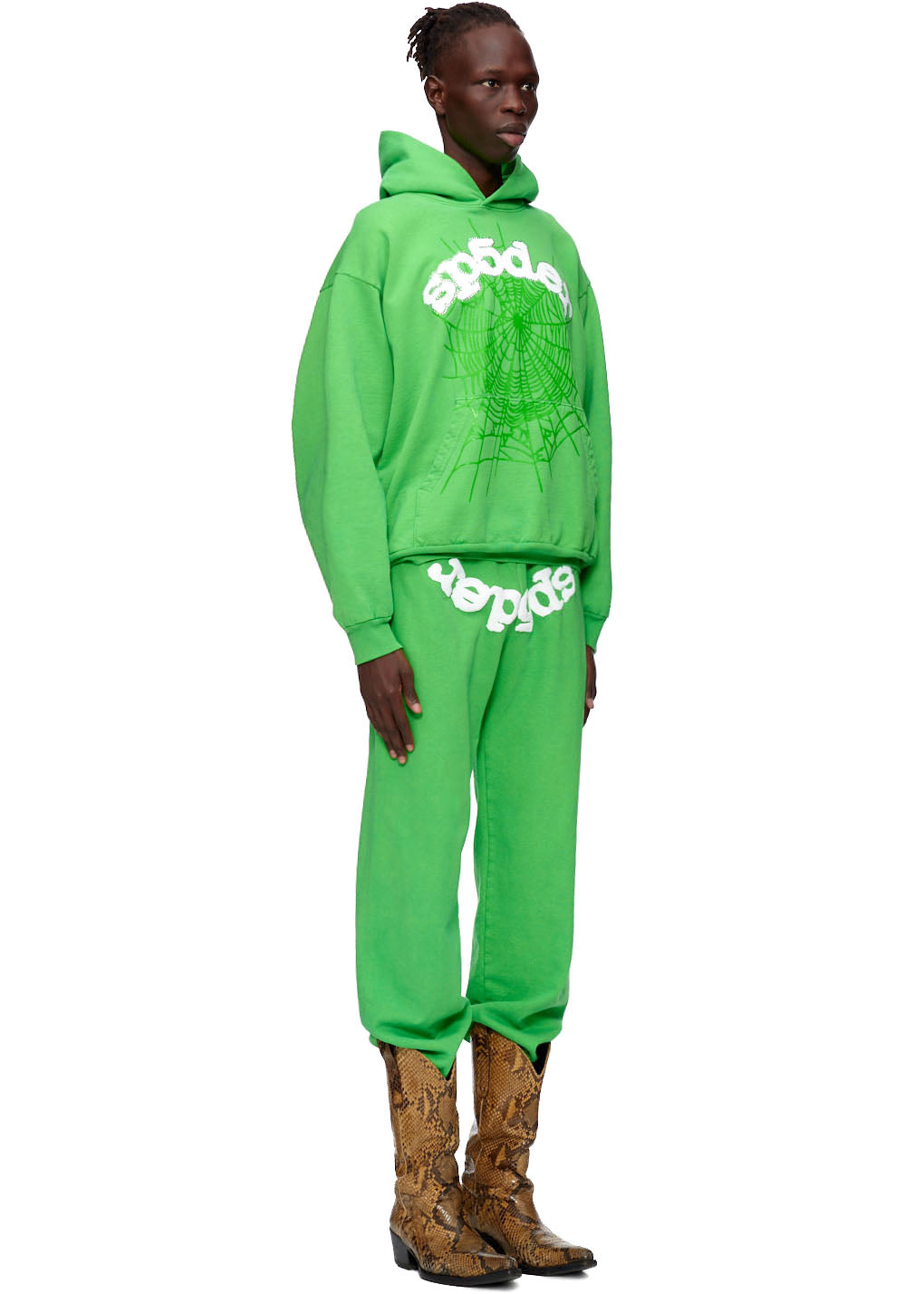 SP5DER Web Hoodie - Slime Green - Detail View 5