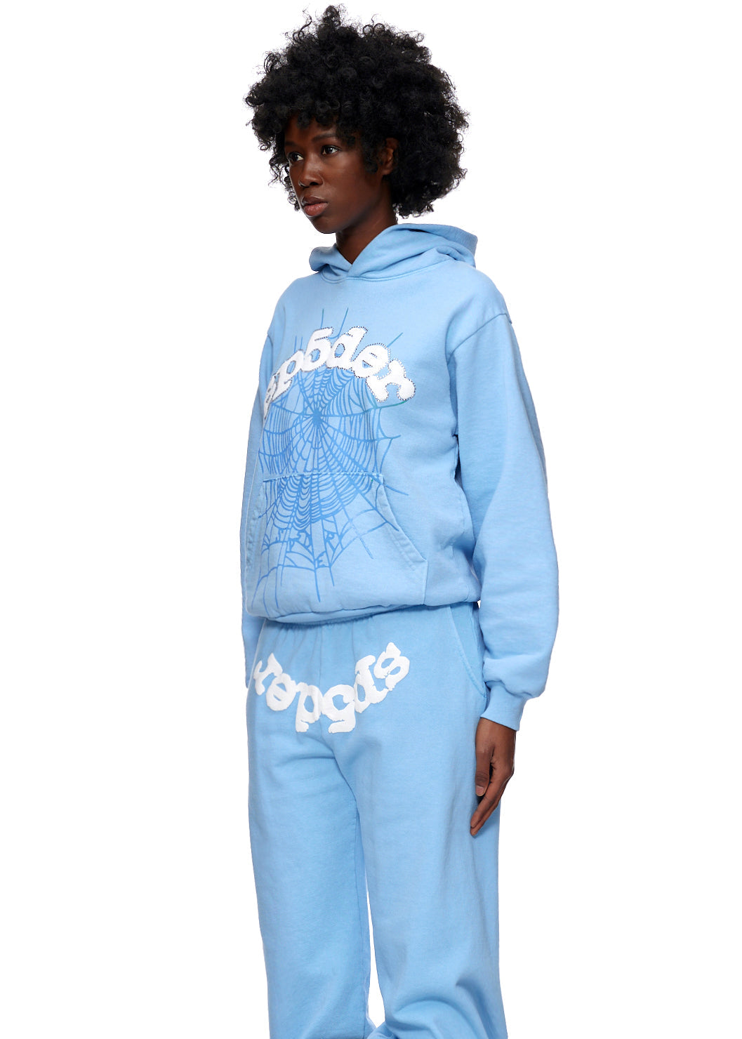 SP5DER Web Hoodie - Sky Blue - Detail View 3