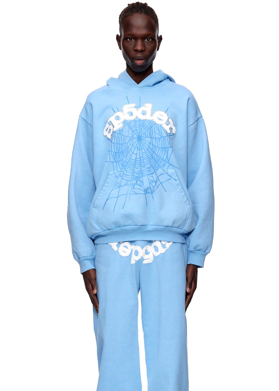 SP5DER Web Hoodie - Sky Blue - Detail View 2