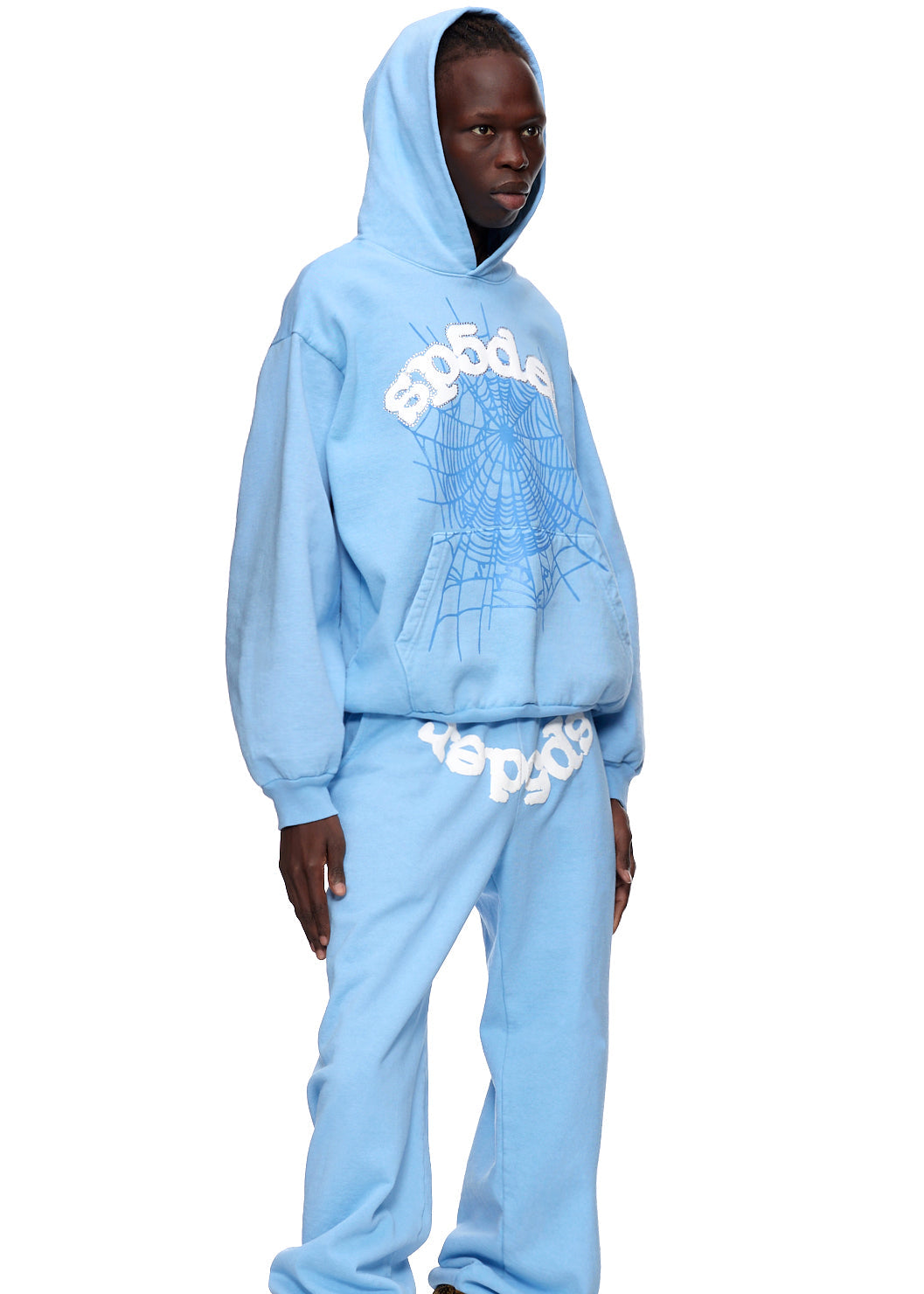 SP5DER Web Hoodie - Sky Blue - Detail View 4