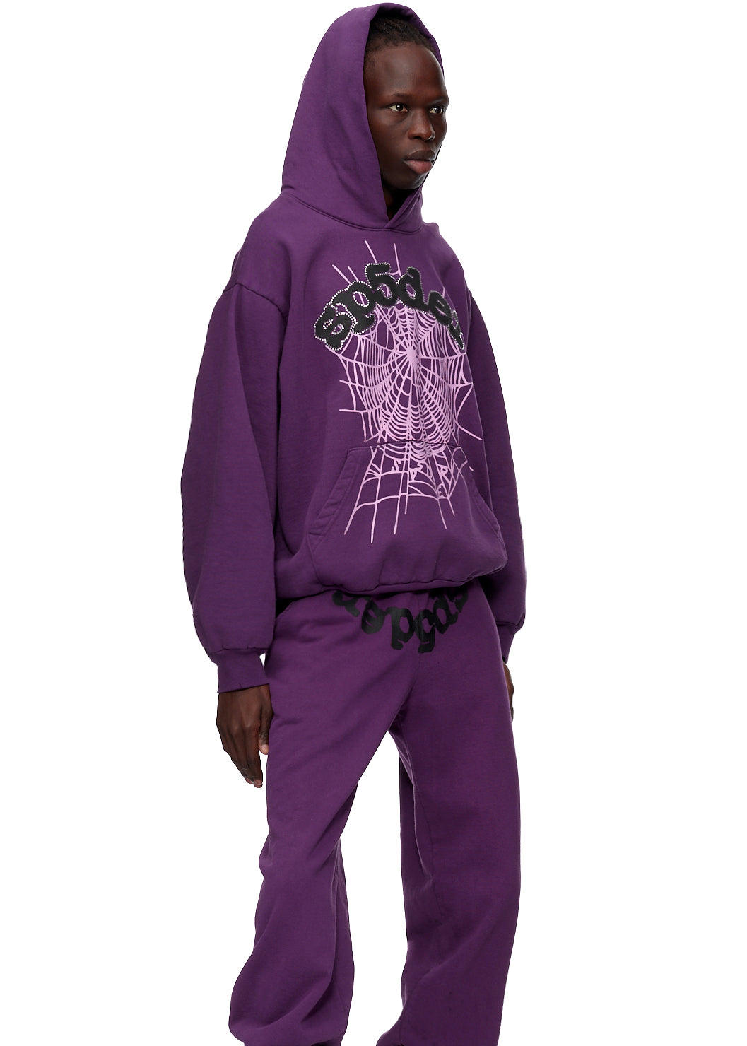 SP5DER Web Hoodie - Purple - Detail View 5