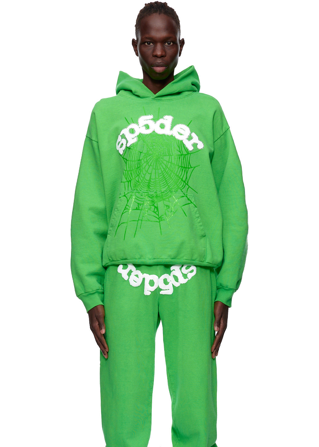 SP5DER Web Hoodie - Slime Green - Detail View 1