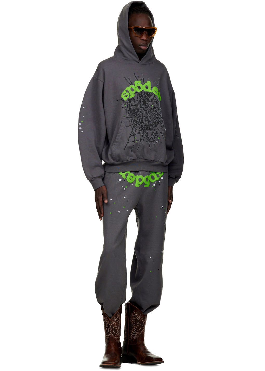 SP5DER OG Web Hoodie - White - Detail View 1