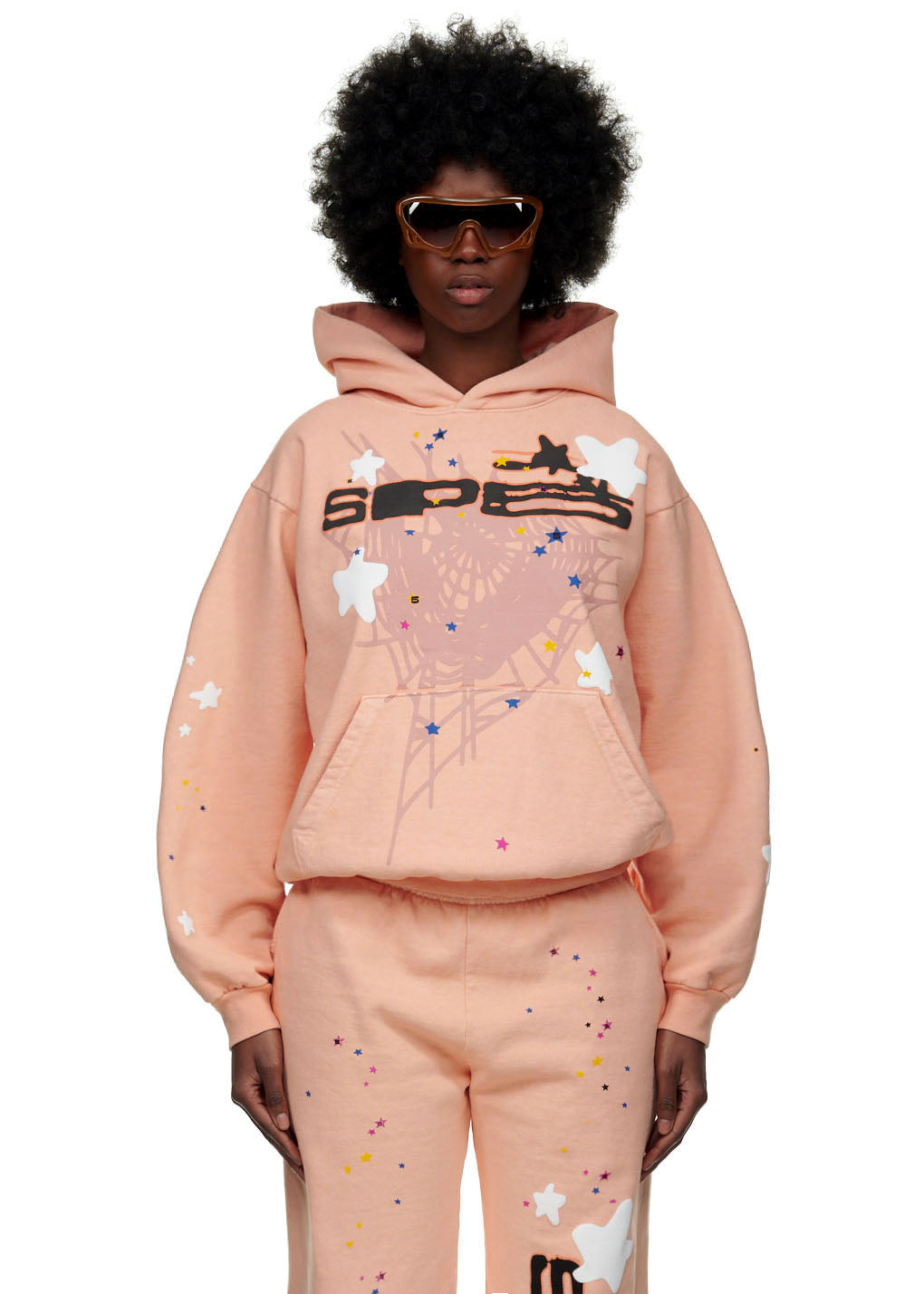 SP5DER Bellini Hoodie – Peach - Detail View 2