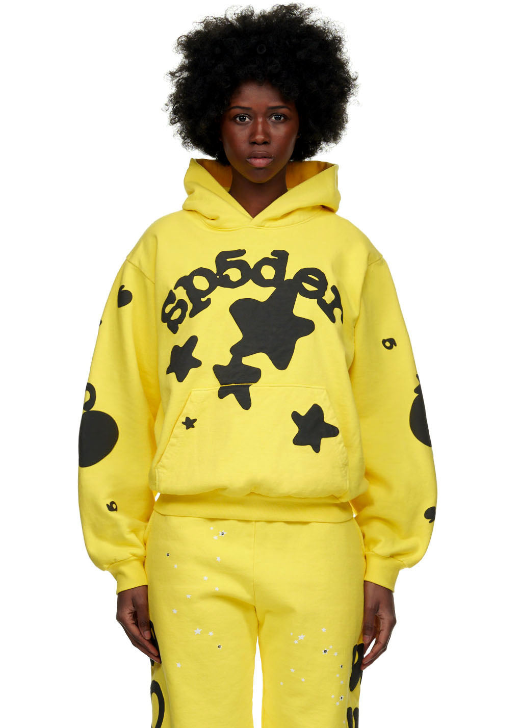 SP5DER Beluga Hoodie – Black - Detail View 3