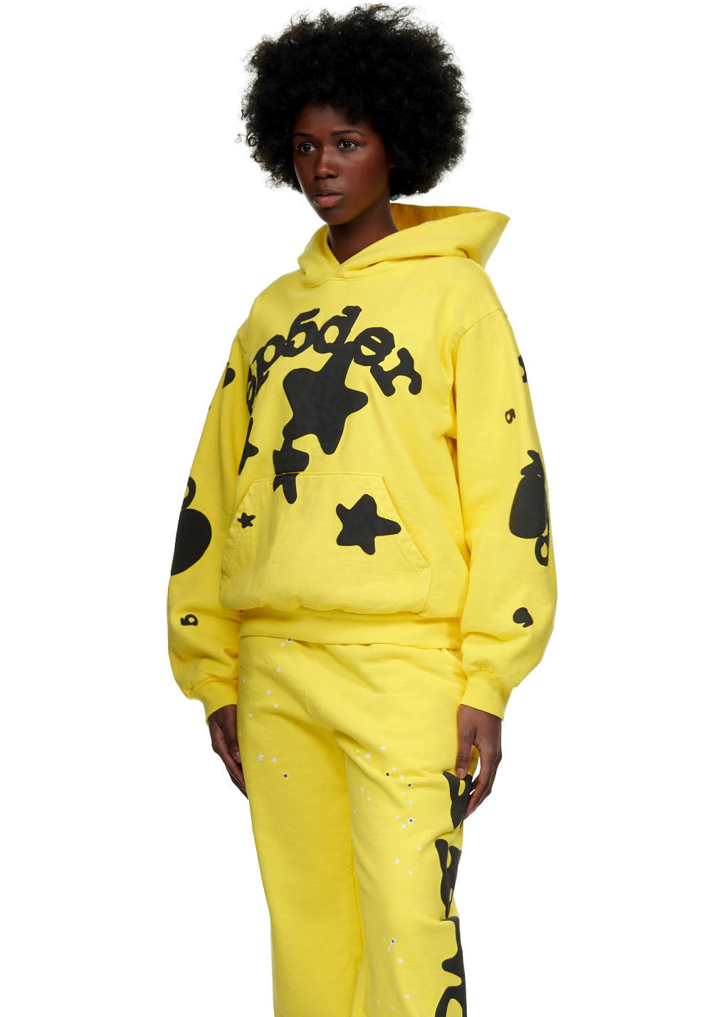SP5DER Beluga Hoodie – Black - Detail View 5