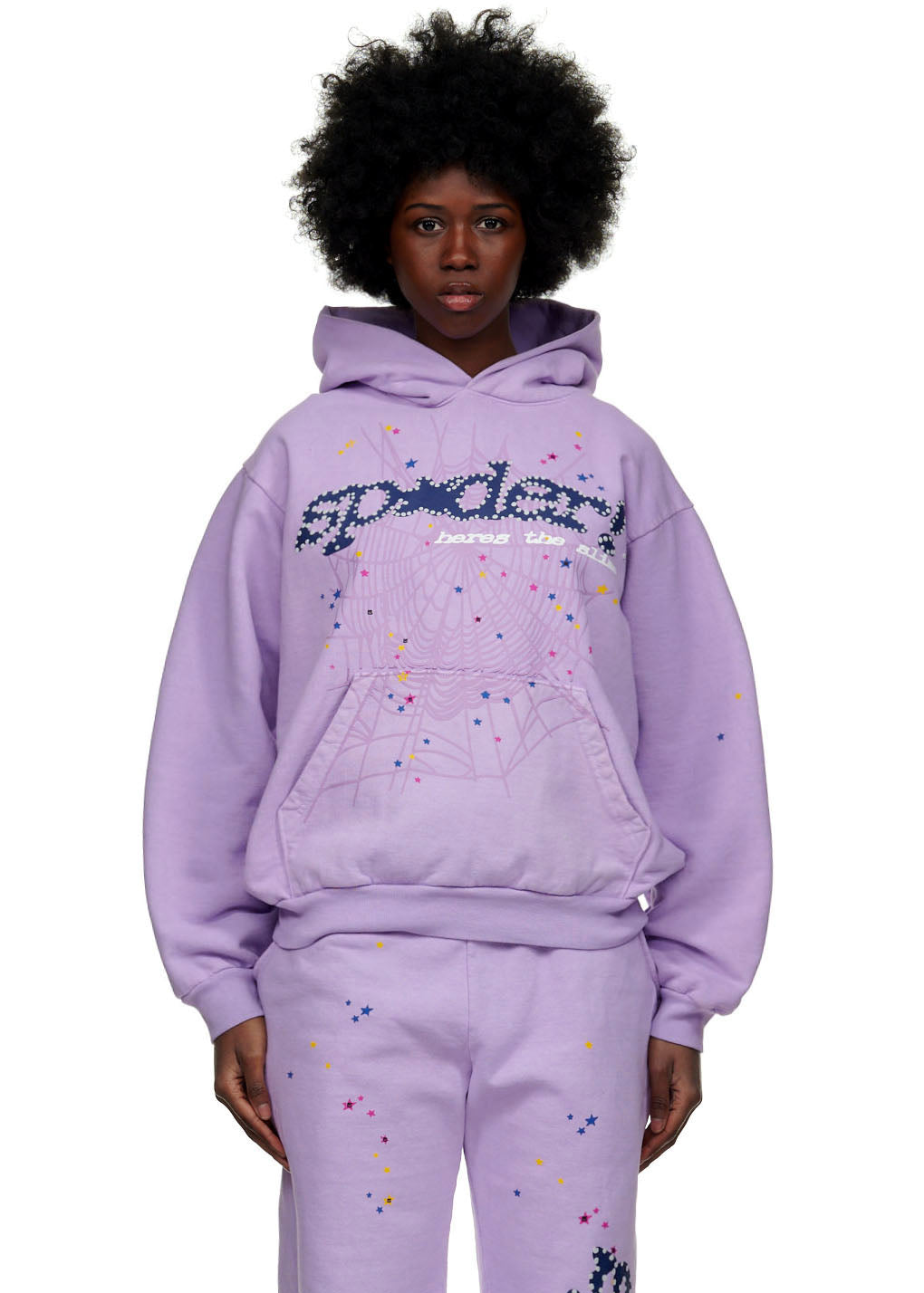 SP5DER Acai Hoodie – Purple - Detail View 2