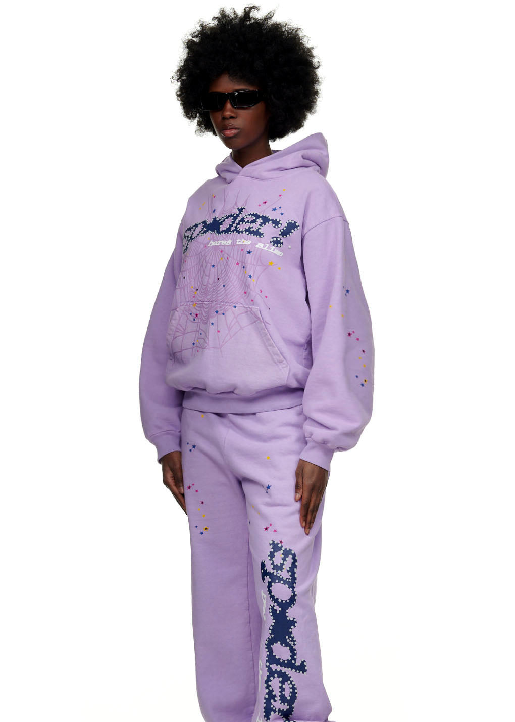 SP5DER Acai Hoodie – Purple - Detail View 4