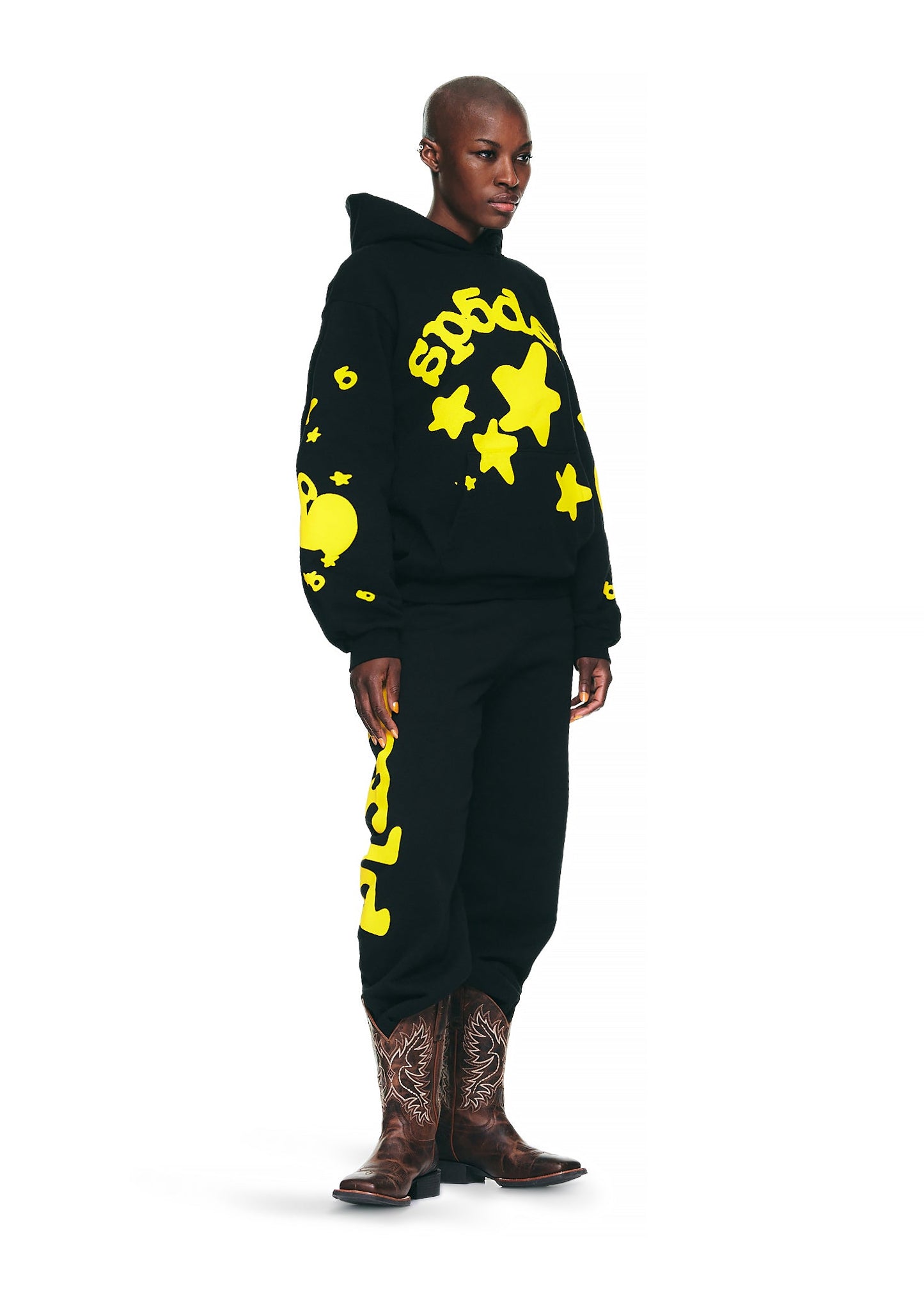 SP5DER Beluga Hoodie – Black Archive - Detail View 7