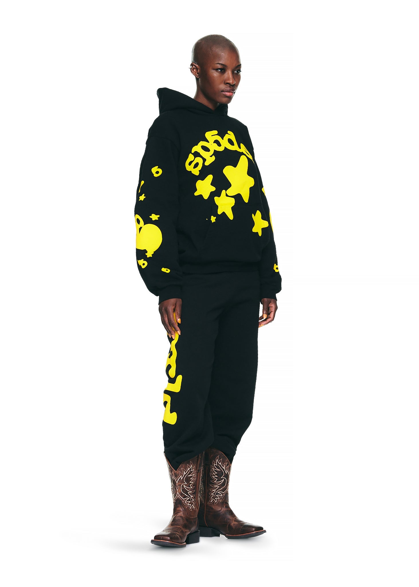 SP5DER Beluga Hoodie – Black Archive - Detail View 7