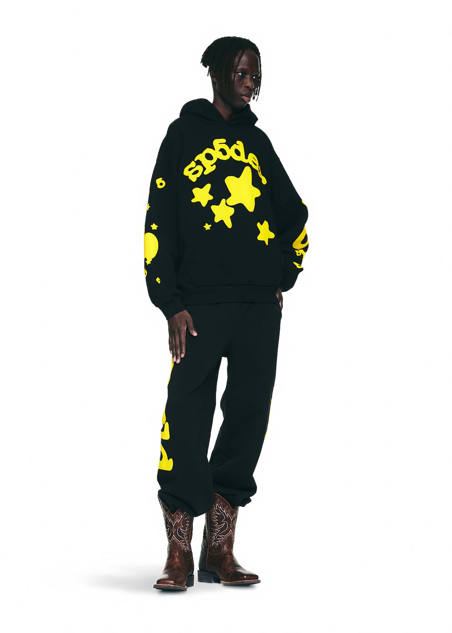 SP5DER Beluga Hoodie – Black Archive - Detail View 6