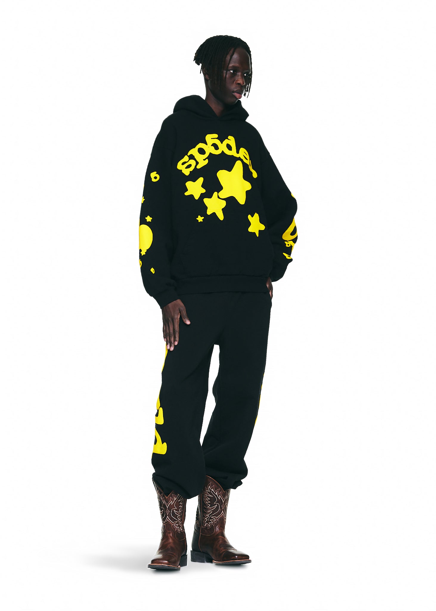 SP5DER Beluga Hoodie – Black Archive - Detail View 6