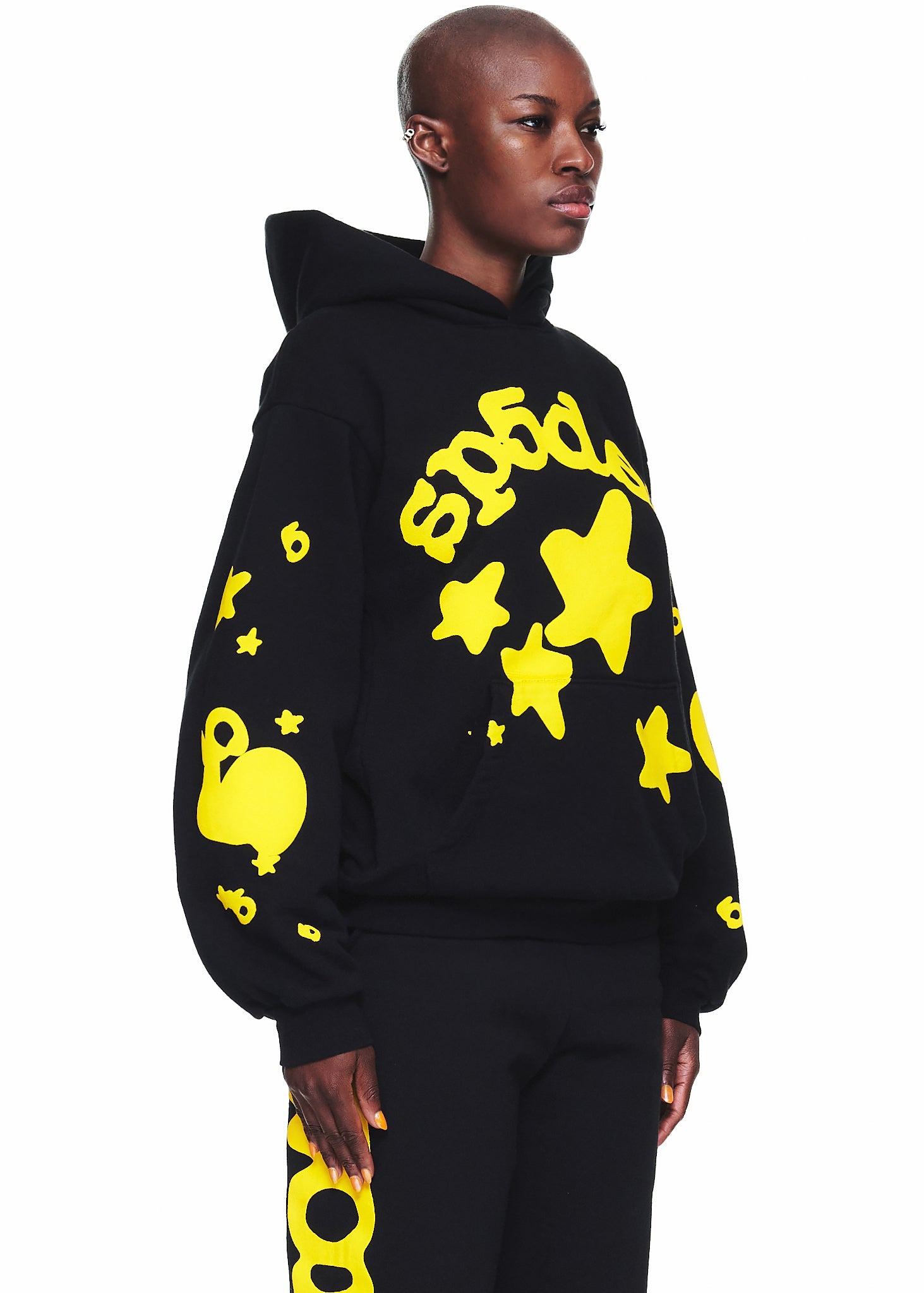 SP5DER Beluga Hoodie – Black Archive - Detail View 3