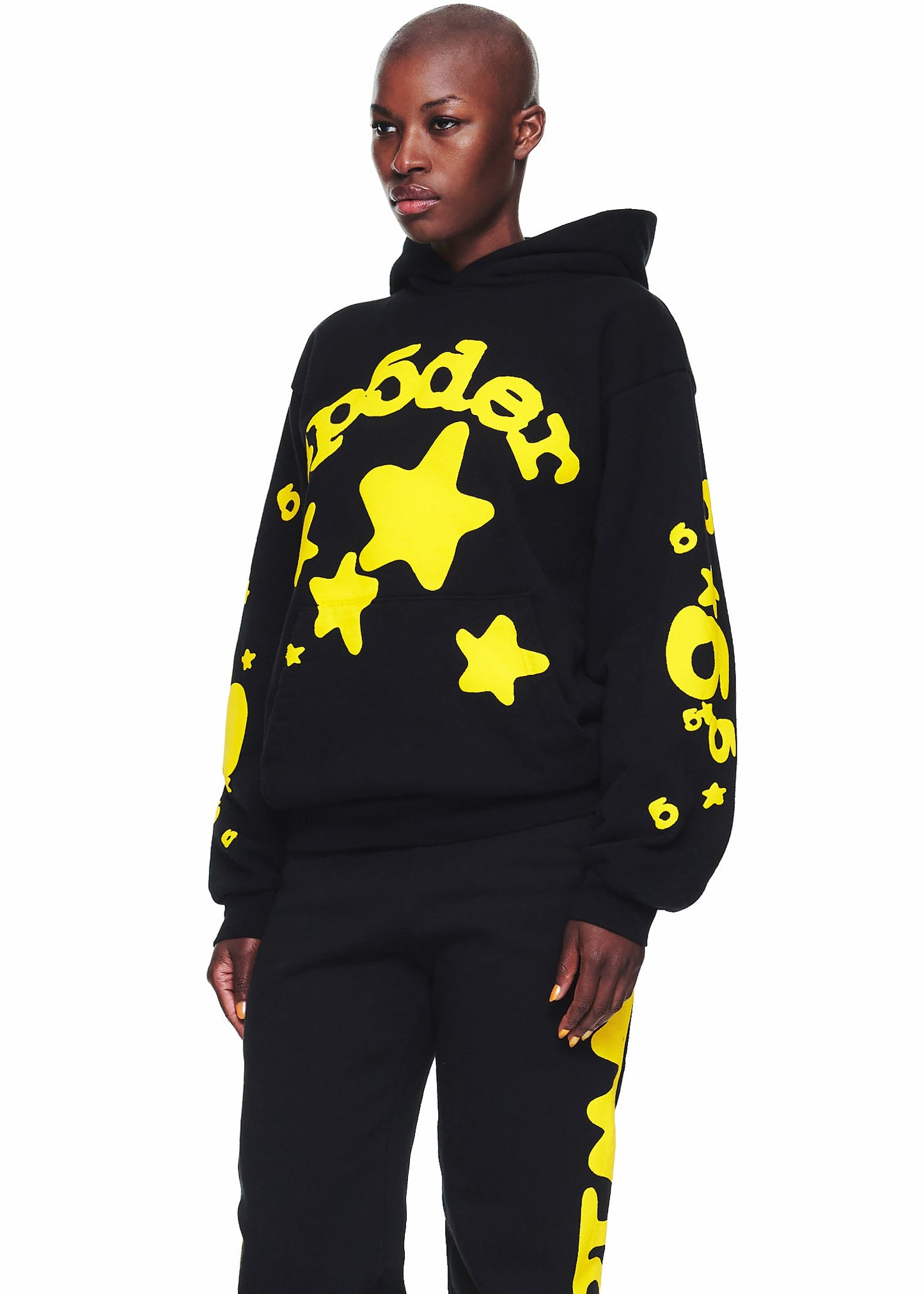 SP5DER Beluga Hoodie – Black Archive - Detail View 5