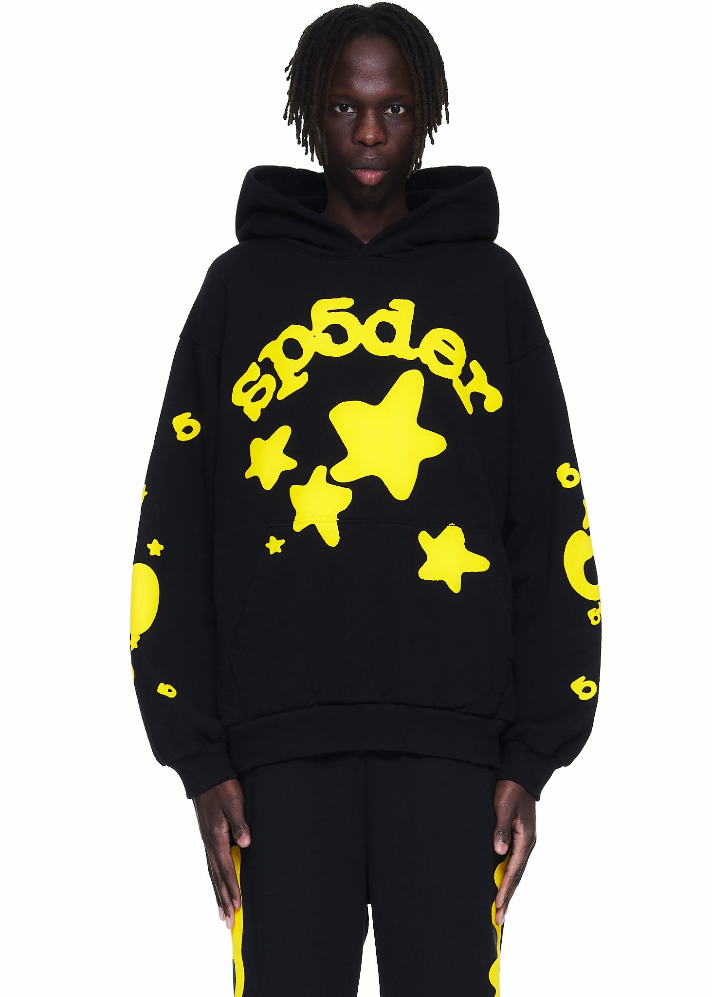 SP5DER Beluga Hoodie – Black Archive - Detail View 2